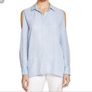 Rails cold shoulder denim shirt
